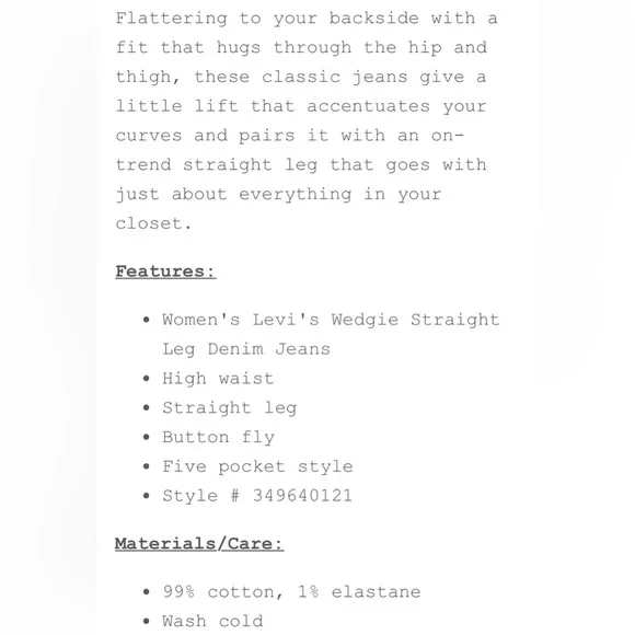 Levi’s jeans (23X26) - Picture 15 of 16